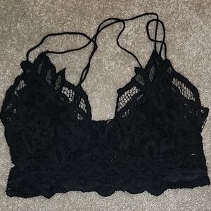 Free People Black Lace Bralette